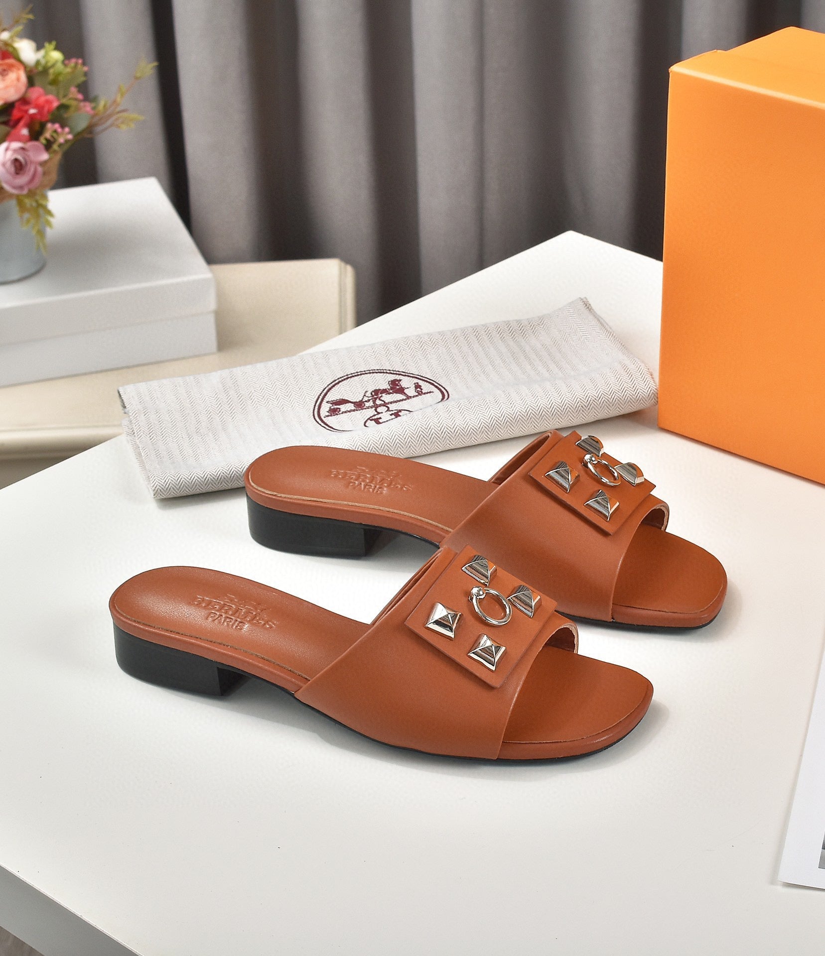 Hermes Women Shoes Designer Hermes Slippers Heel 60mm H80031 - 35 - View 3