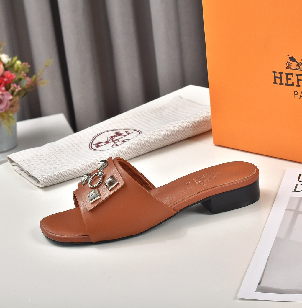 Hermes Women Shoes Designer Hermes Slippers Heel 60mm H80031