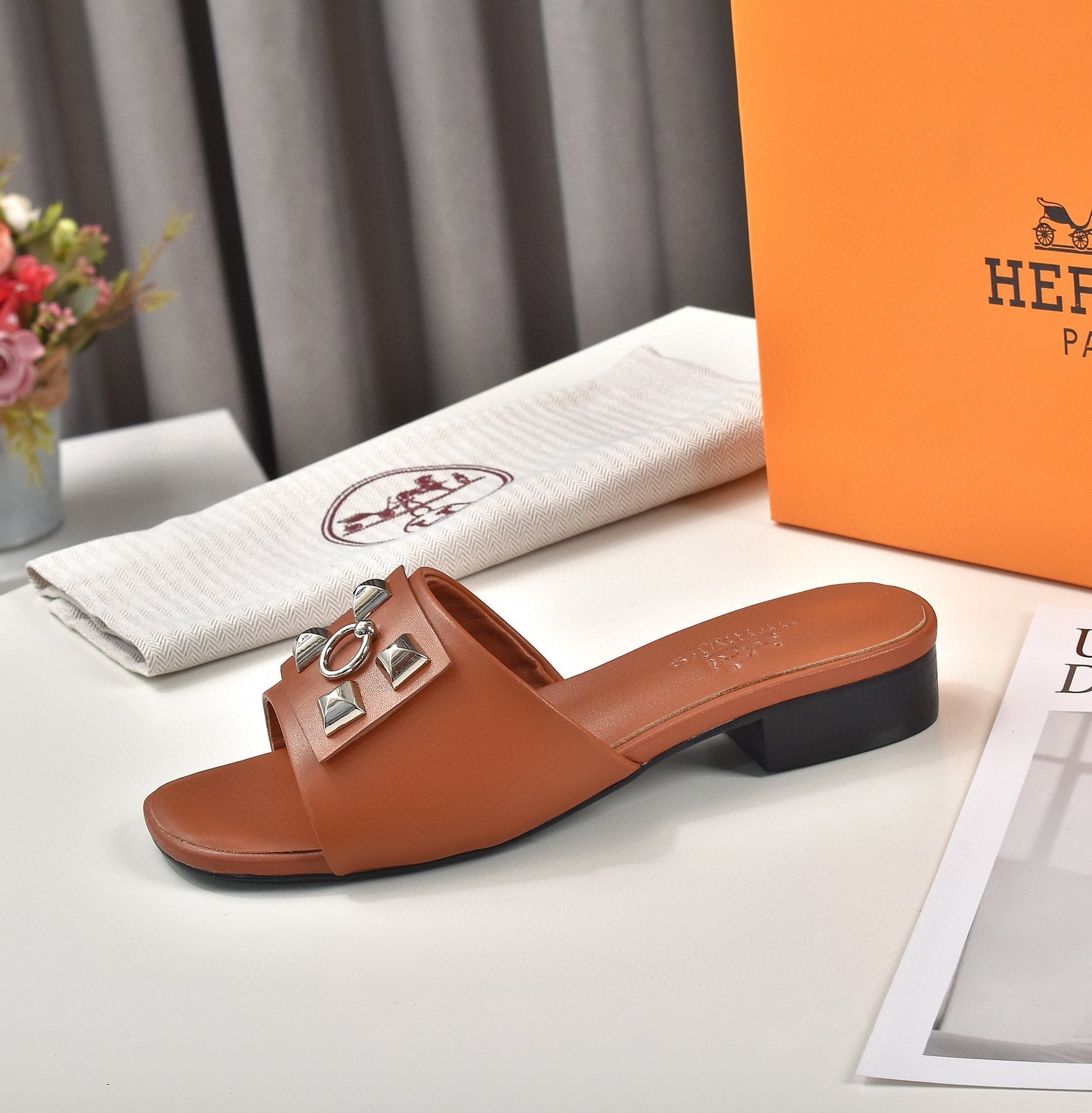 Hermes Women Shoes Designer Hermes Slippers Heel 60mm H80031 - 35 - View 4