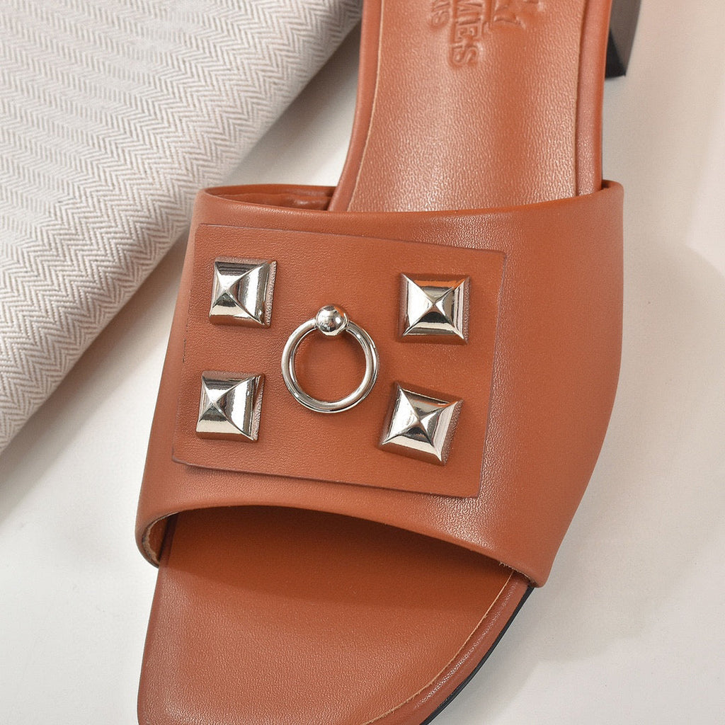 Hermes Women Shoes Designer Hermes Slippers Heel 60mm H80031