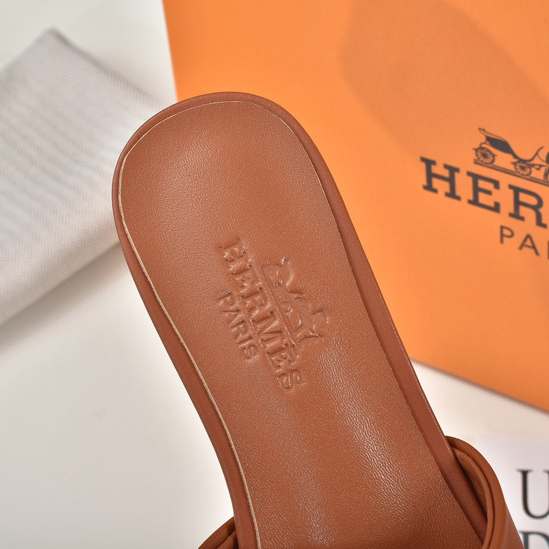 Hermes Women Shoes Designer Hermes Slippers Heel 60mm H80031
