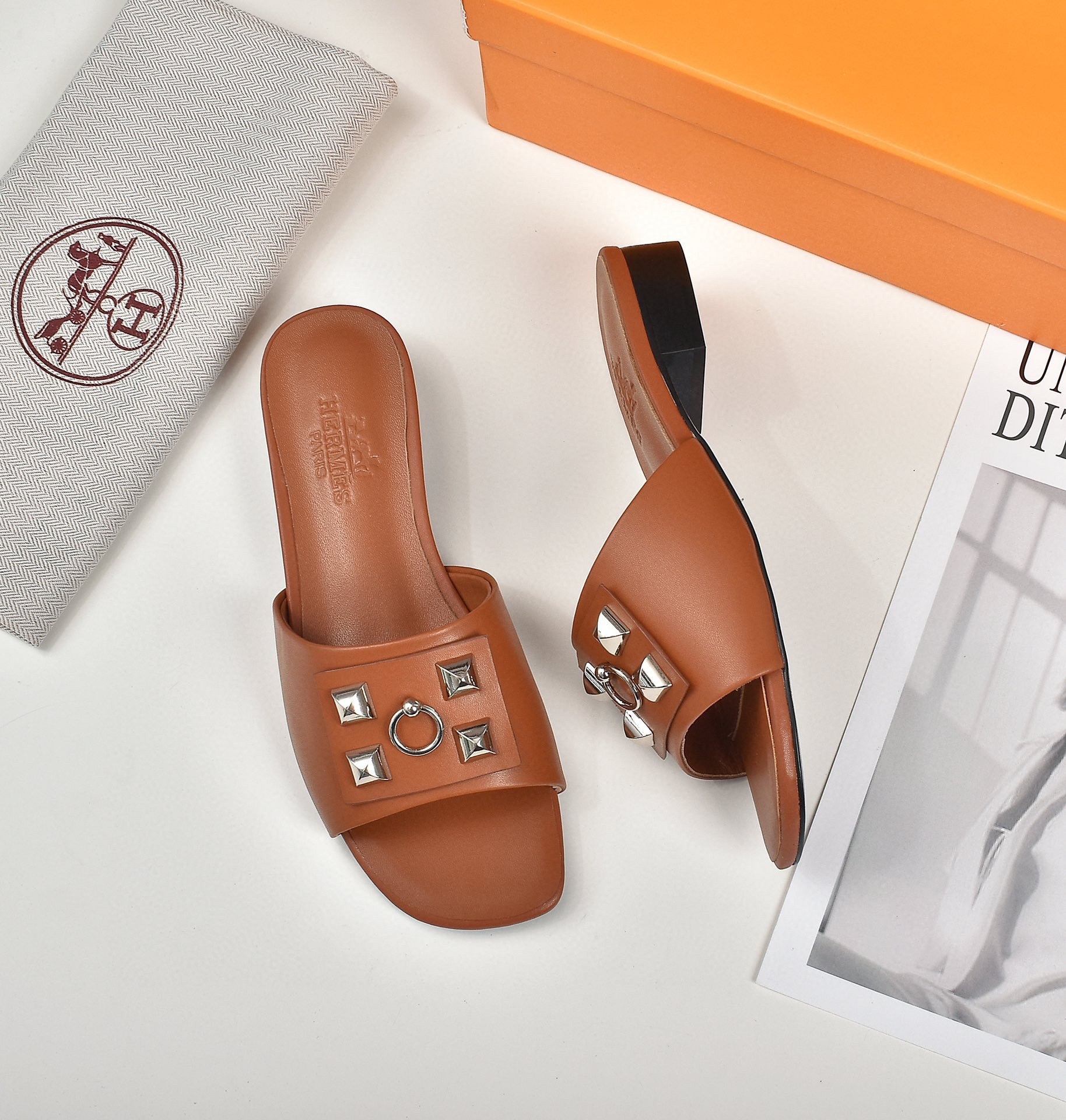 Hermes Women Shoes Designer Hermes Slippers Heel 60mm H80031