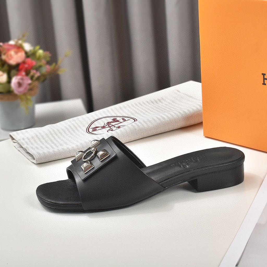 Hermes Women Shoes Designer Hermes Slippers Heel 60mm H70030