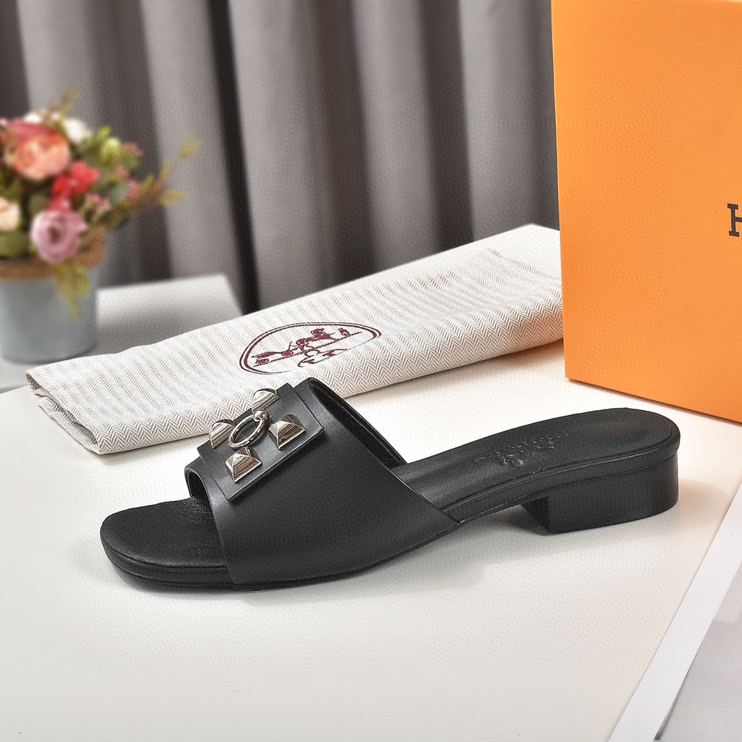 Hermes Women Shoes Designer Hermes Slippers Heel 60mm H70030