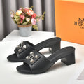 Hermes Women Shoes Designer Hermes Slippers Heel 60mm H70037 - 35 - View 1