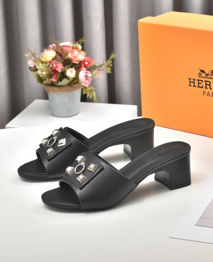 Hermes Women Shoes Designer Hermes Slippers Heel 60mm H70037 - 35 - View 1