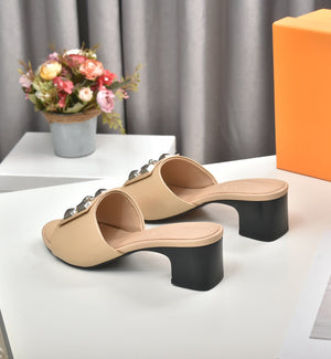 Hermes Women Shoes Designer Hermes Slippers Heel 60mm H70038 - 35 - View 2