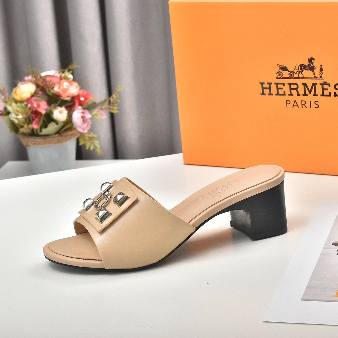 Hermes Women Shoes Designer Hermes Slippers Heel 60mm H70038 - 35 - View 6