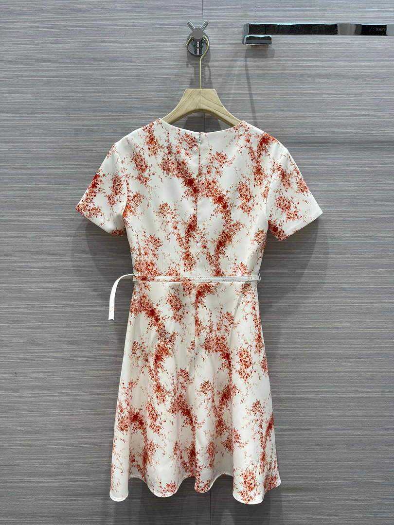 Valentino Women's Clothing Designer Valentino Printed bouquet waist Dress 38116