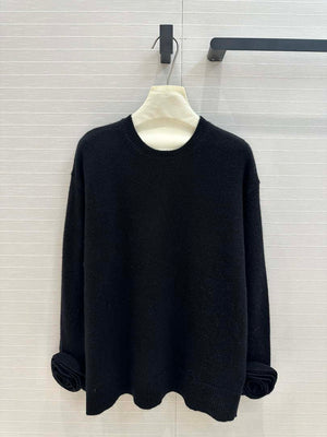 Valentino Women's Clothing Sweater Rose Sleeves Black V38110 - S - View 2