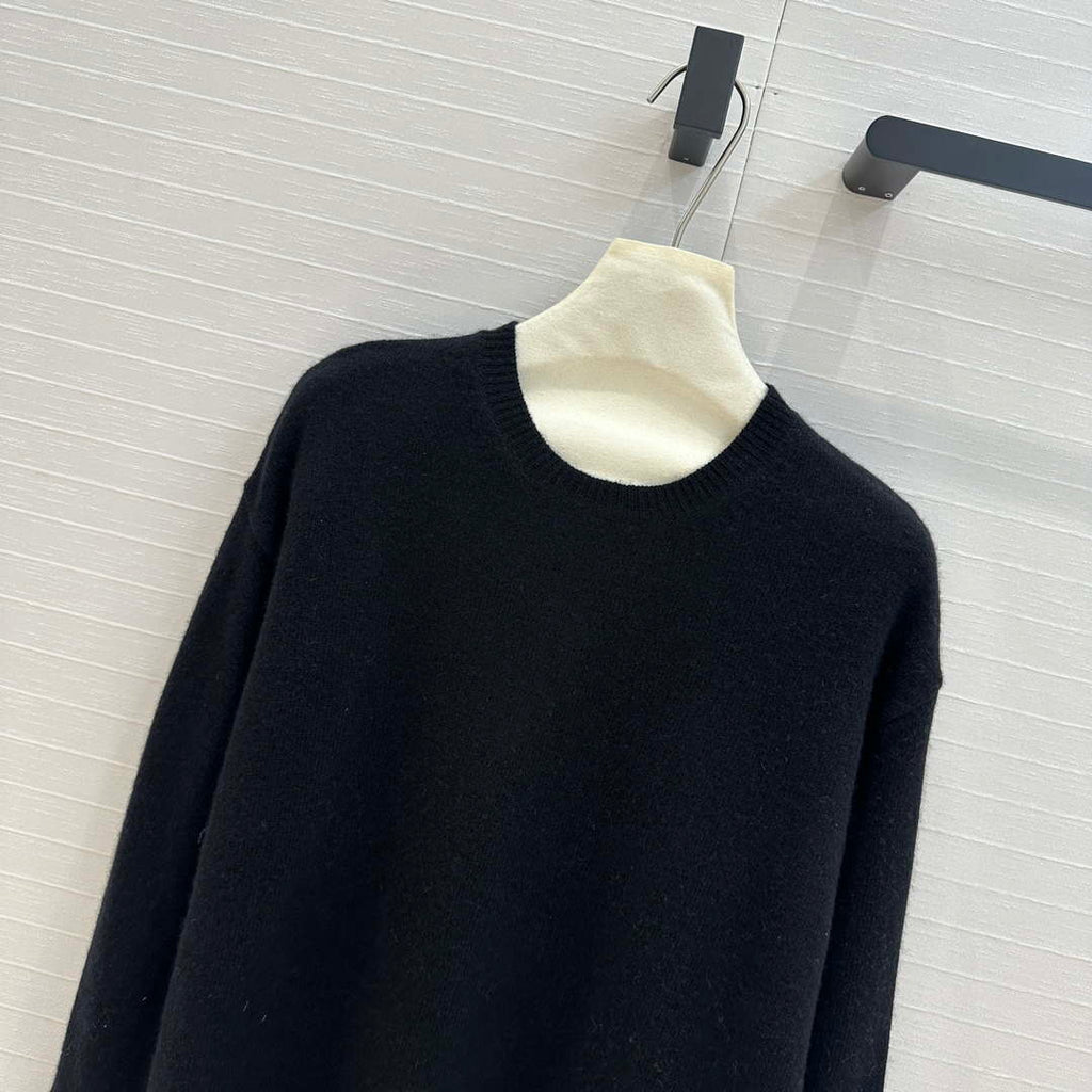 Valentino Women's Clothing Sweater Rose Sleeves Black V38110