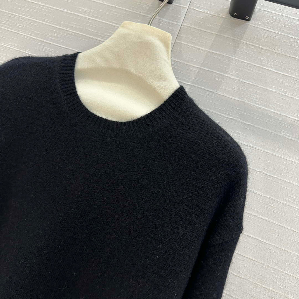 Valentino Women's Clothing Sweater Rose Sleeves Black V38110