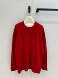 Valentino Women's Clothing Sweater Rose Sleeves Red V38112