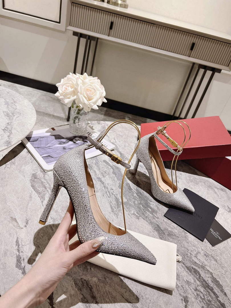 Valentino Women's Full Diamond Shoes 100mm V75465