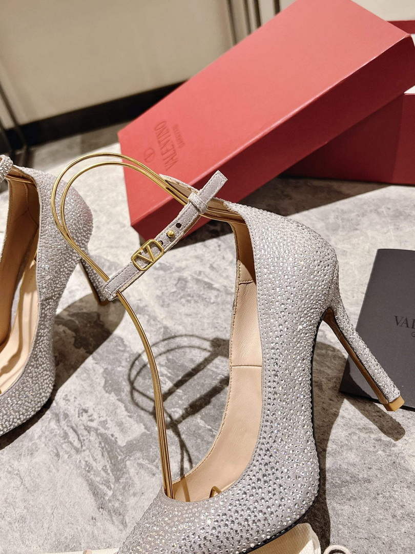 Valentino Women's Full Diamond Shoes 100mm V75465