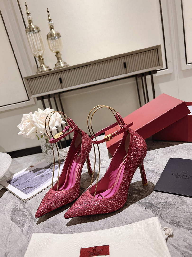 Valentino Women's Full Diamond Shoes 100mm V75466