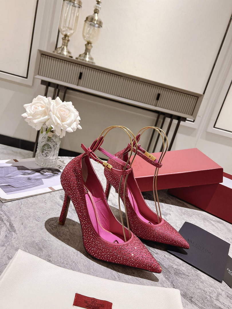 Valentino Women's Full Diamond Shoes 100mm V75466