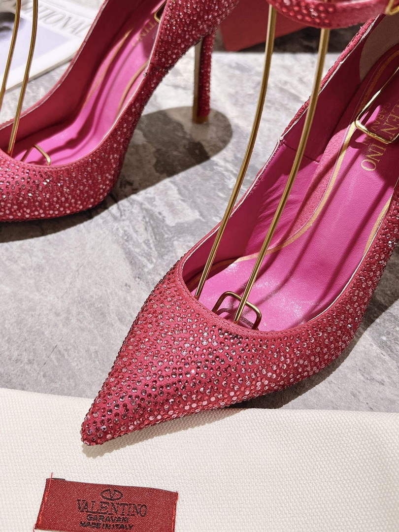 Valentino Women's Full Diamond Shoes 100mm V75466