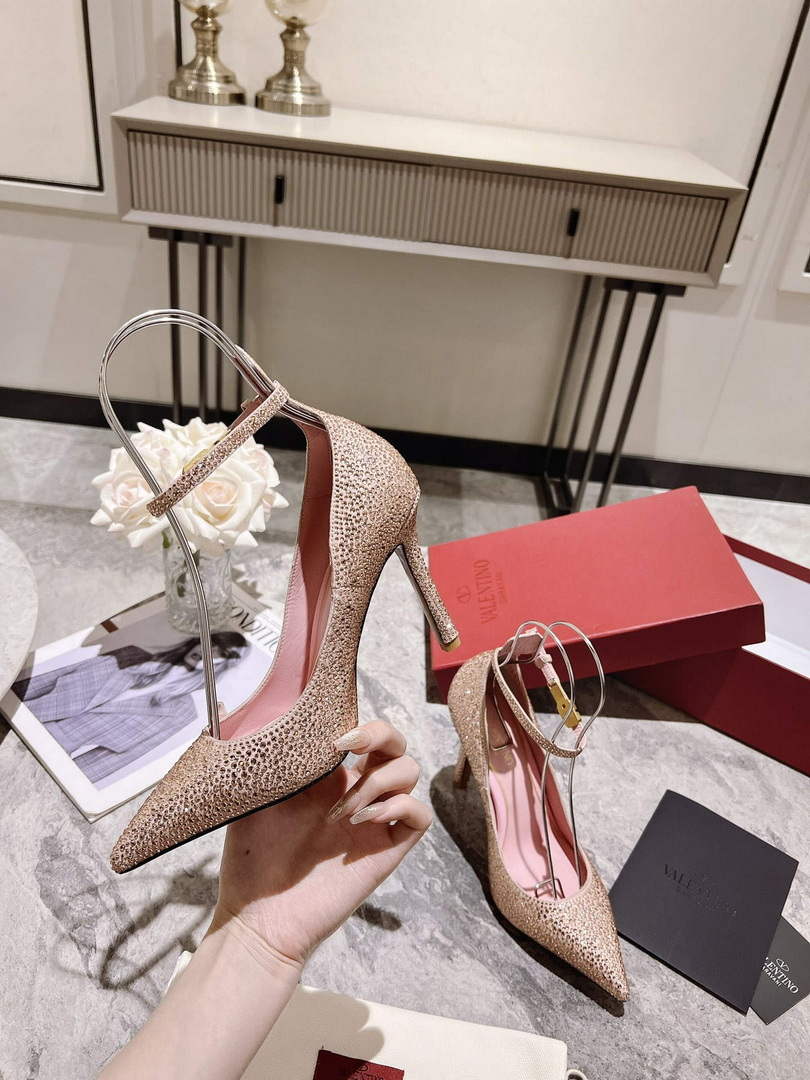 Valentino Women's Full Diamond Shoes 100mm V75467