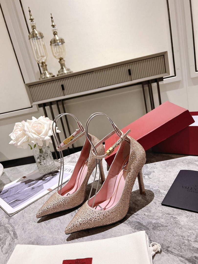 Valentino Women's Full Diamond Shoes 100mm V75467