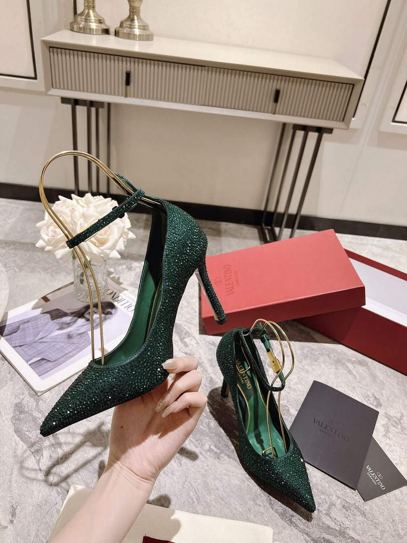 Valentino Women's Full Diamond Shoes 100mm V75469