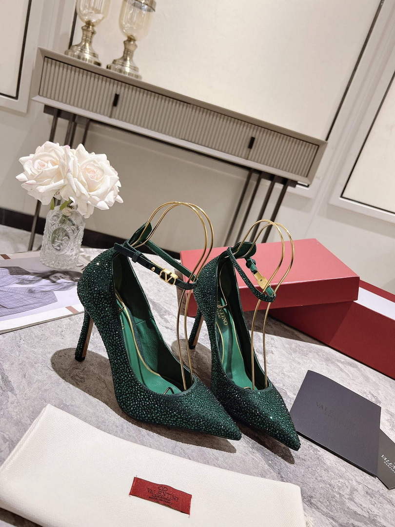 Valentino Women's Full Diamond Shoes 100mm V75469