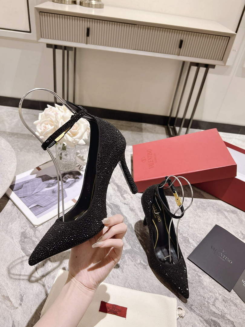 Valentino Women's Full Diamond Shoes 100mm V75470