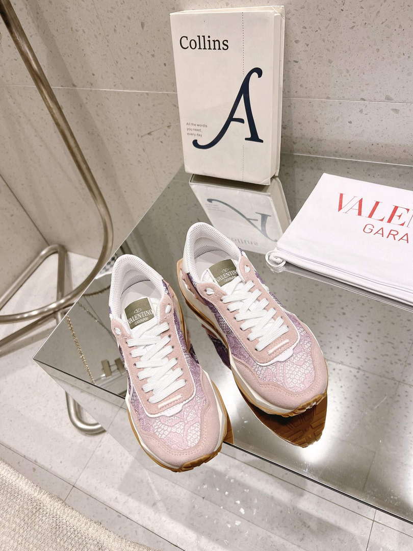 Valentino Women's Men's Lace and Mesh Lacerunner Sneaker V54902