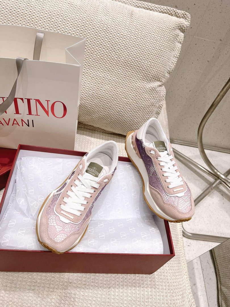 Valentino Women's Men's Lace and Mesh Lacerunner Sneaker V54902