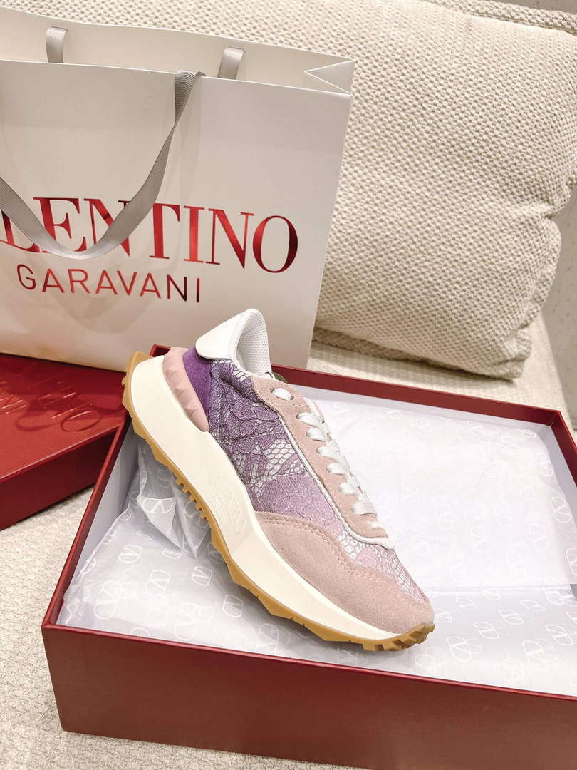 Valentino Women's Men's Lace and Mesh Lacerunner Sneaker V54902