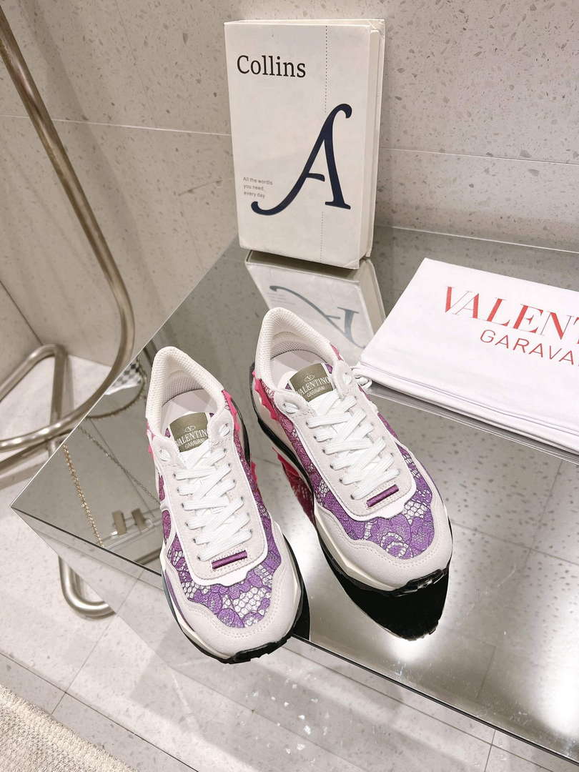 Valentino Women's Men's Lace and Mesh Lacerunner Sneaker V54905