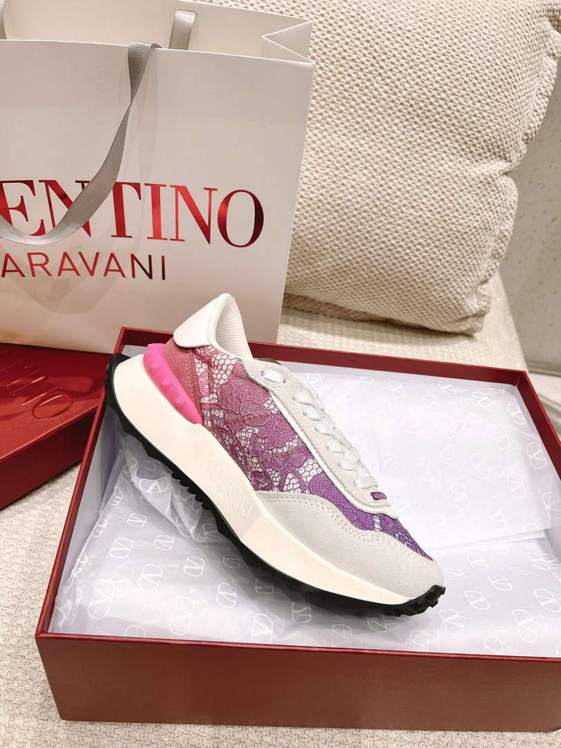 Valentino Women's Men's Lace and Mesh Lacerunner Sneaker V54905