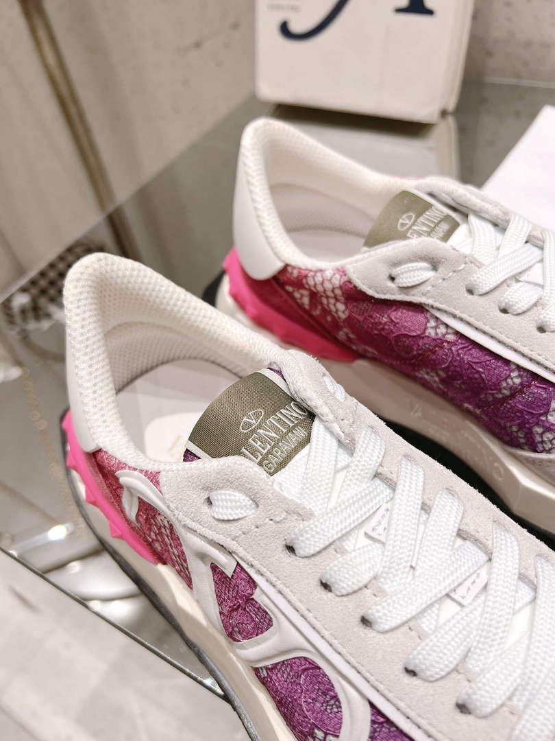 Valentino Women's Men's Lace and Mesh Lacerunner Sneaker V54905