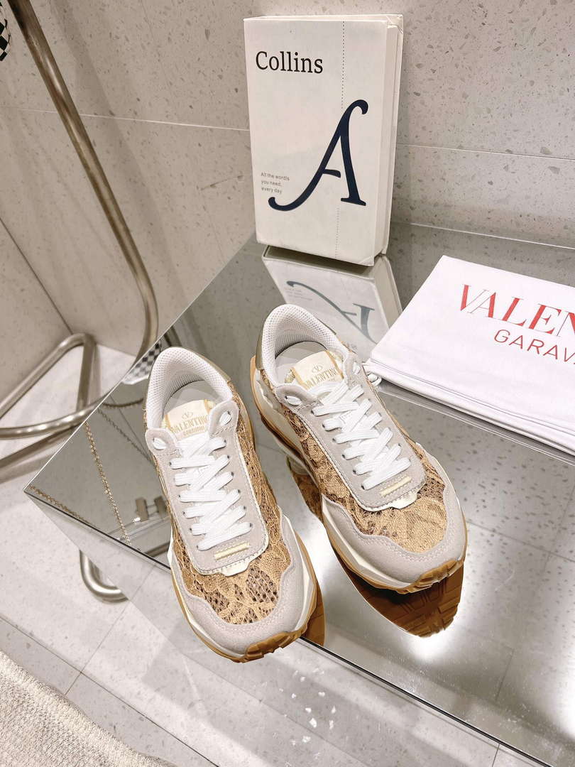 Valentino Women's Men's Lace and Mesh Lacerunner Sneaker V54906