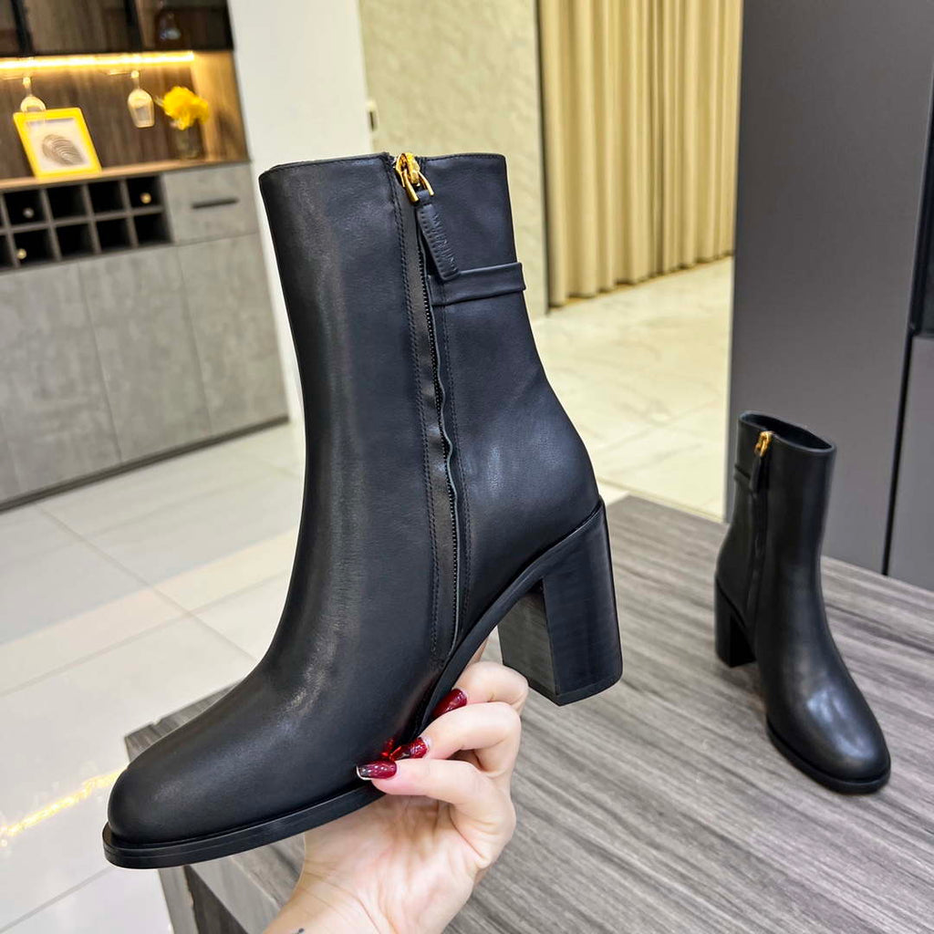 Valentino Women's Shoes 1W2S0CK1DSH0NO Vlogo Signature Calfskin Ankle Boot 194616