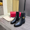 Valentino Women's Shoes 1W2S0CT1PYH0NO Vlogo Signature Calfskin Ankle Boot 194612