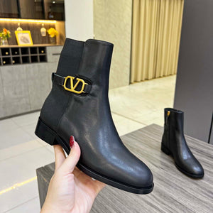 Valentino Women's Shoes 1W2S0CT1PYH0NO Vlogo Signature Calfskin Ankle Boot 194612 - 35 - View 6
