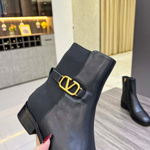 Valentino Women's Shoes 1W2S0CT1PYH0NO Vlogo Signature Calfskin Ankle Boot 194612 - 35 - View 2