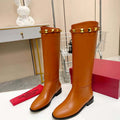 Valentino Women's Shoes  1W2S0ER5ZWM0NO Calfskin Leather Roman Stud Boot 192932 - 35 - View 1