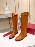 Valentino Women's Shoes  1W2S0ER5ZWM0NO Calfskin Leather Roman Stud Boot 192932
