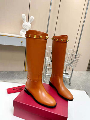 Valentino Women's Shoes  1W2S0ER5ZWM0NO Calfskin Leather Roman Stud Boot 192932 - 35 - View 3
