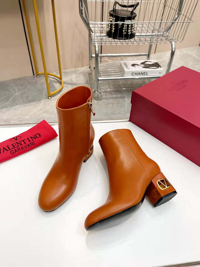 Valentino Women's Shoes  Garvani Heritage Calfskin Ankle Boot 192935