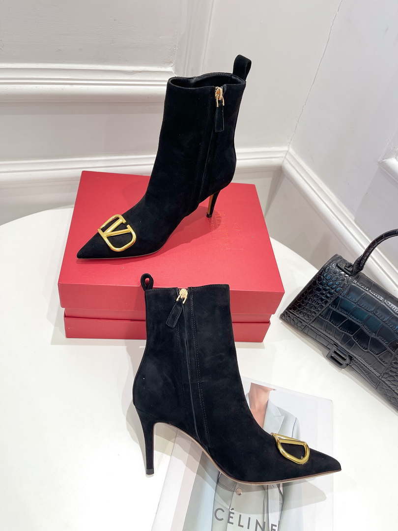 Valentino Women's Shoes Vlogo Signature Short Boot 153664