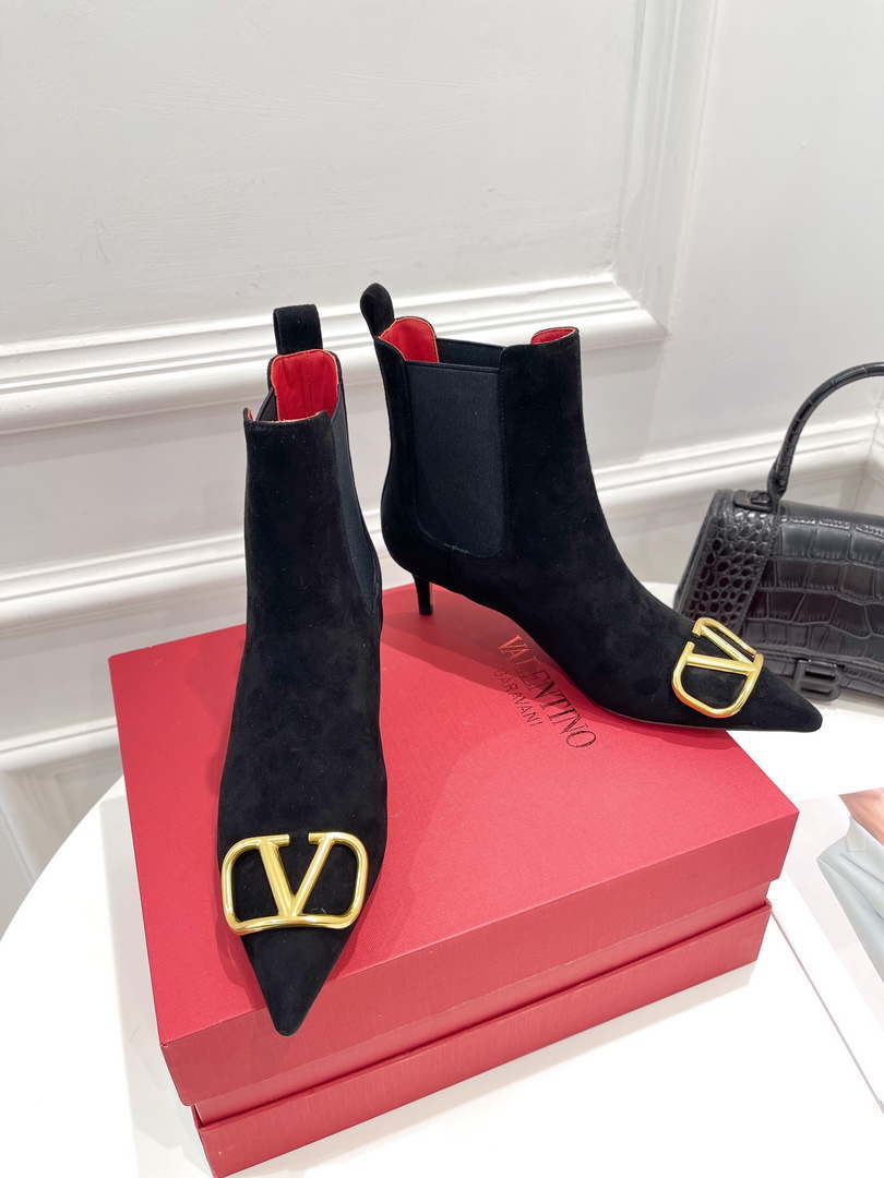Valentino Women's Shoes Vlogo Signature Short Boot 153665