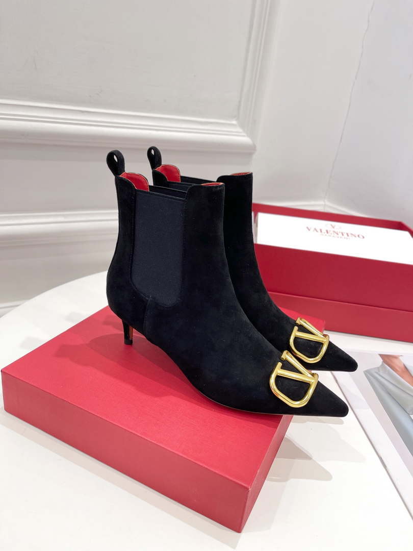 Valentino Women's Shoes Vlogo Signature Short Boot 153665