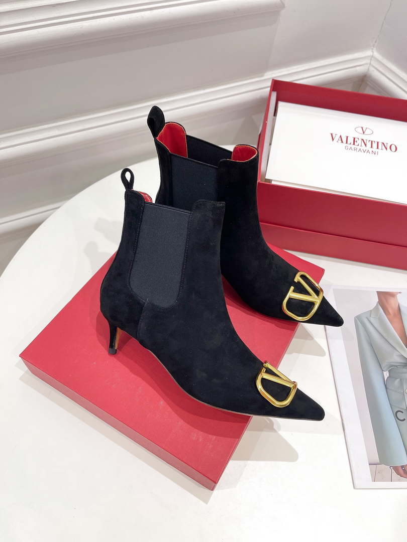Valentino Women's Shoes Vlogo Signature Short Boot 153665