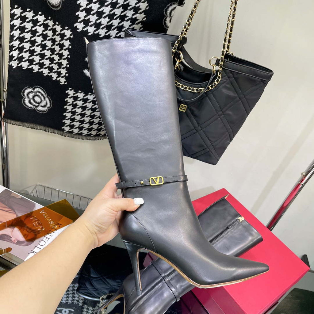 Valentino Women's Shoes Vlogo Signature High Boot 191427