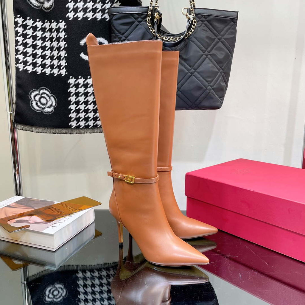 Valentino Women's Shoes Vlogo Signature High Boot 191428