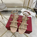 Valentino WS0A05VOD Rockstud Flat Calfskin Sandal With Straps V98900