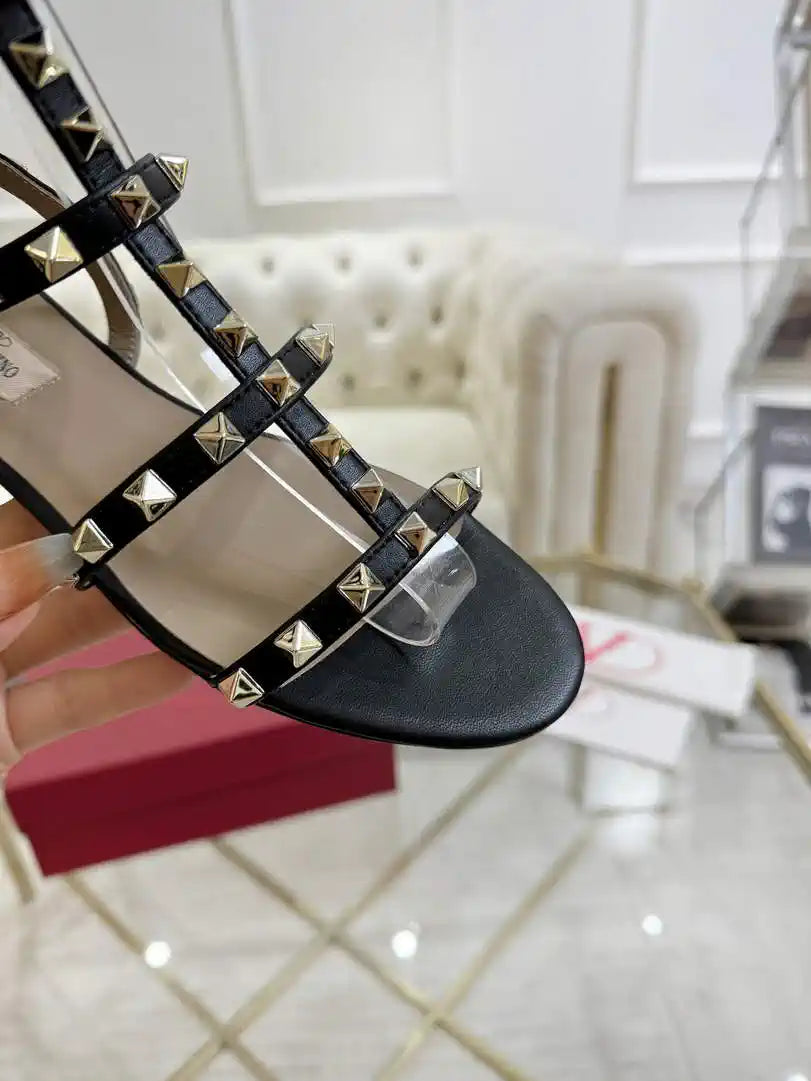 Valentino WS0A05VOD Rockstud Flat Calfskin Sandal With Straps V98901